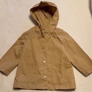Zara Kids Light Brown Hooded Trenchcoat